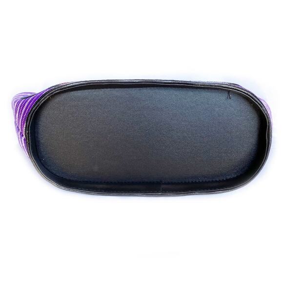 NWOT Lotus in Purple Handwoven Straw Lotus Design Fabric Double Handle Tote Bag - Picture 3 of 6